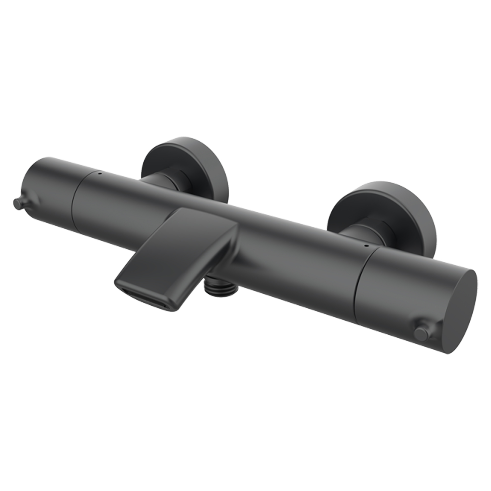 Badekar Armatur Carenza Metal Sort Mat med Termostat