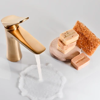 Håndvaskarmatur <strong>Havren</strong>  Guld Mat