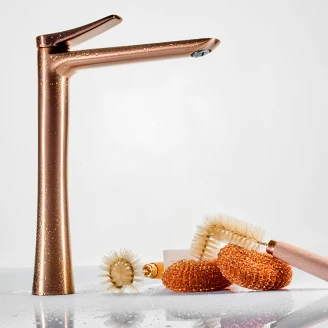 Håndvaskarmatur <strong>Havren</strong>  Brons Mat Høj