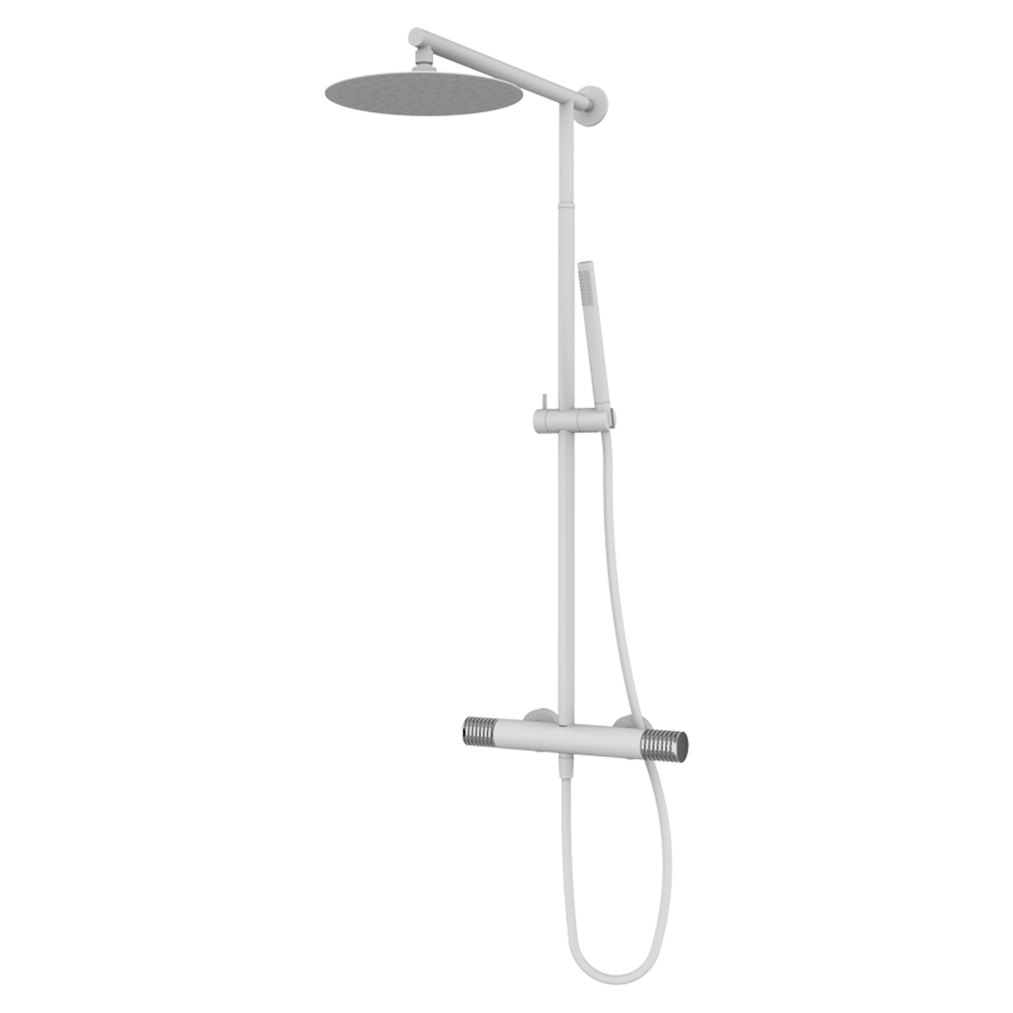 Brusesæt Elandra Hvid Mat med Termostat