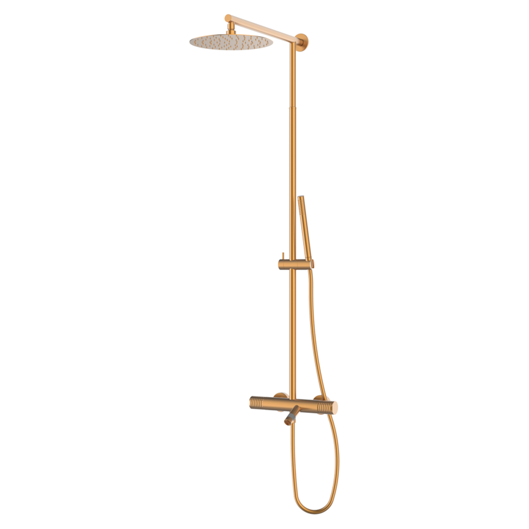 Brusesæt med Badekar Armatur Elandra Bronze Mat med Termostat