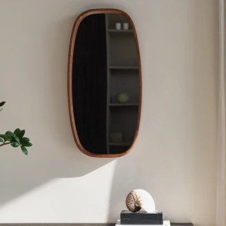 Spejl <strong>Nyko</strong>  Valnød 80x40 cm