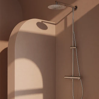 Brusesæt <strong>Kelver</strong>  Krom Blank med Termostat