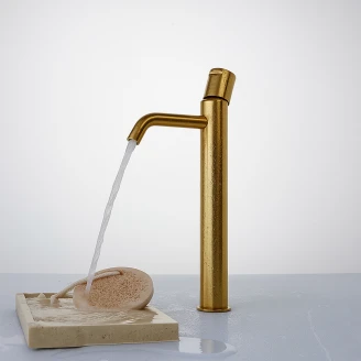 Håndvaskarmatur <strong>Kelver</strong>  31 cm Guld Mat Høj