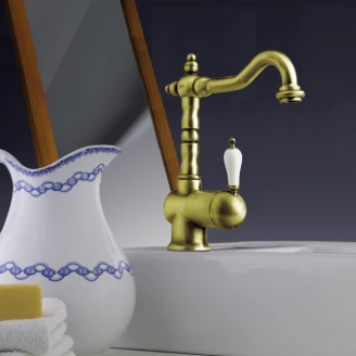 Håndvaskarmatur <strong>Alderton</strong>  Lever Messing Mat