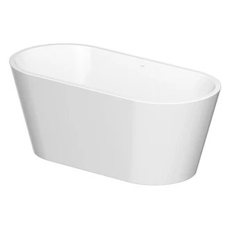 Badekar <strong>Corselle</strong>  Hvid Blank 160 cm Oval med Krom Click-Clack Bundventil