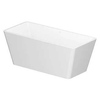 Badekar <strong>Corselle</strong>  Hvid Blank 160 cm Rektangulært med Krom Click-Clack Bundventil