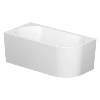 Vægnært Badekar <strong>Corselle</strong>  Hvid Blank 160 cm Venstre med Krom Click-Clack Bundventil