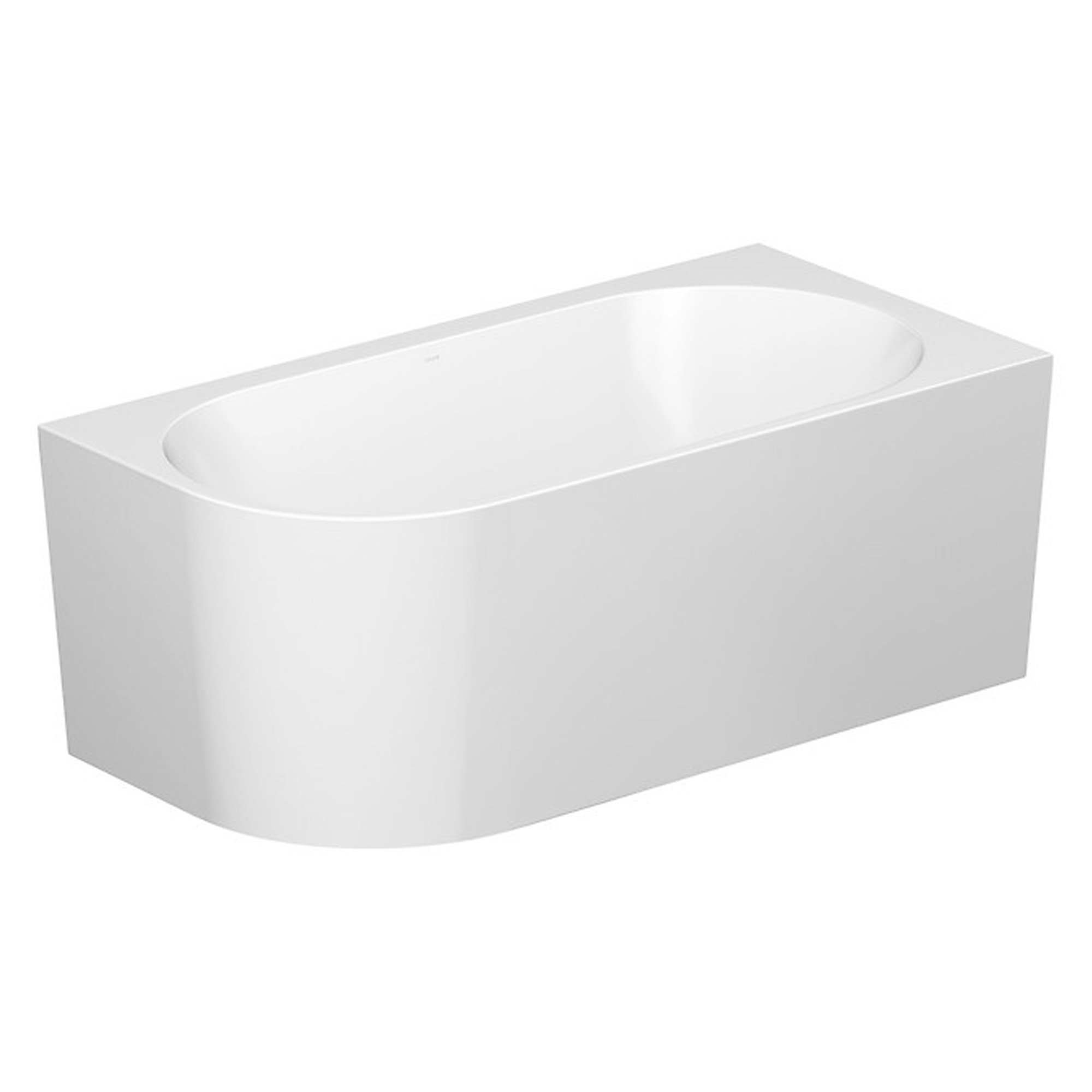 Vægnært Badekar Corselle Hvid Blank 160 cm Højre med Krom Click-Clack Bundventil