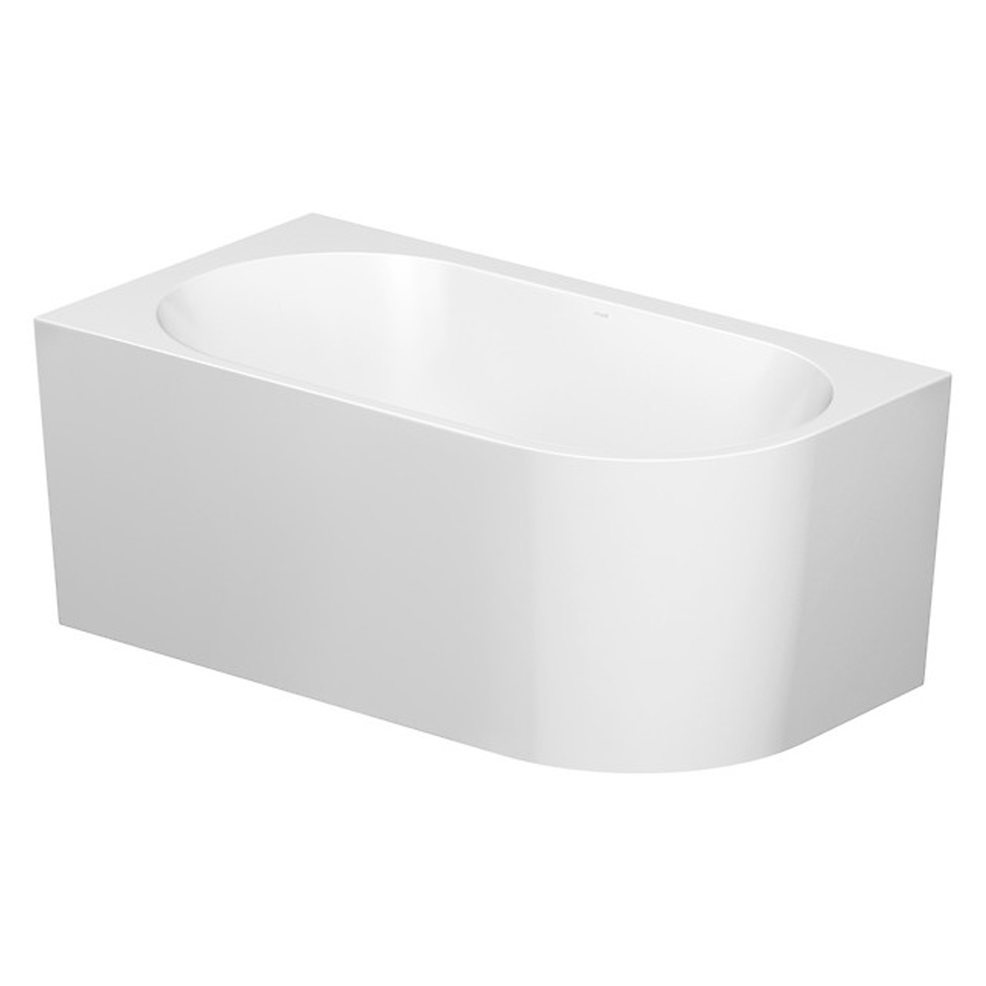 Vægnært Badekar Corselle Hvid Blank 150 cm Venstre med Krom Click-Clack Bundventil