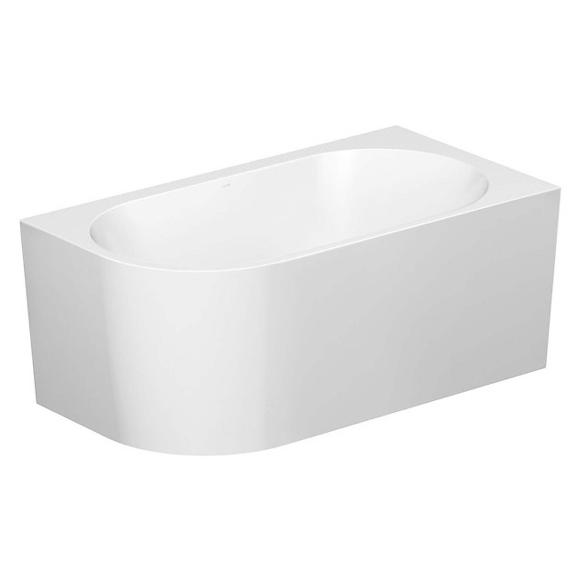 Vægnært Badekar Corselle Hvid Blank 150 cm Højre med Krom Click-Clack Bundventil