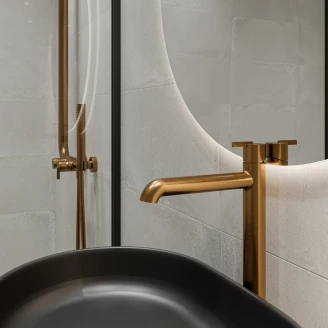 Håndvaskarmatur Høj <strong>Silia</strong>  Bronze Mat