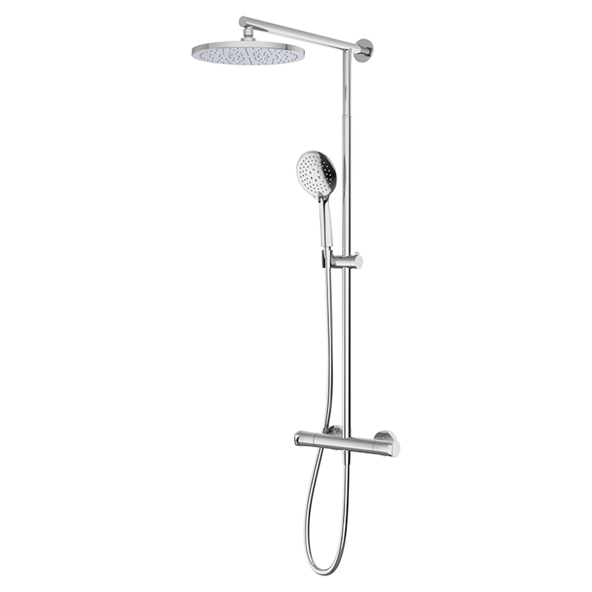 Brusesæt Havren Krom Blank med Termostat & Antidrypsystem