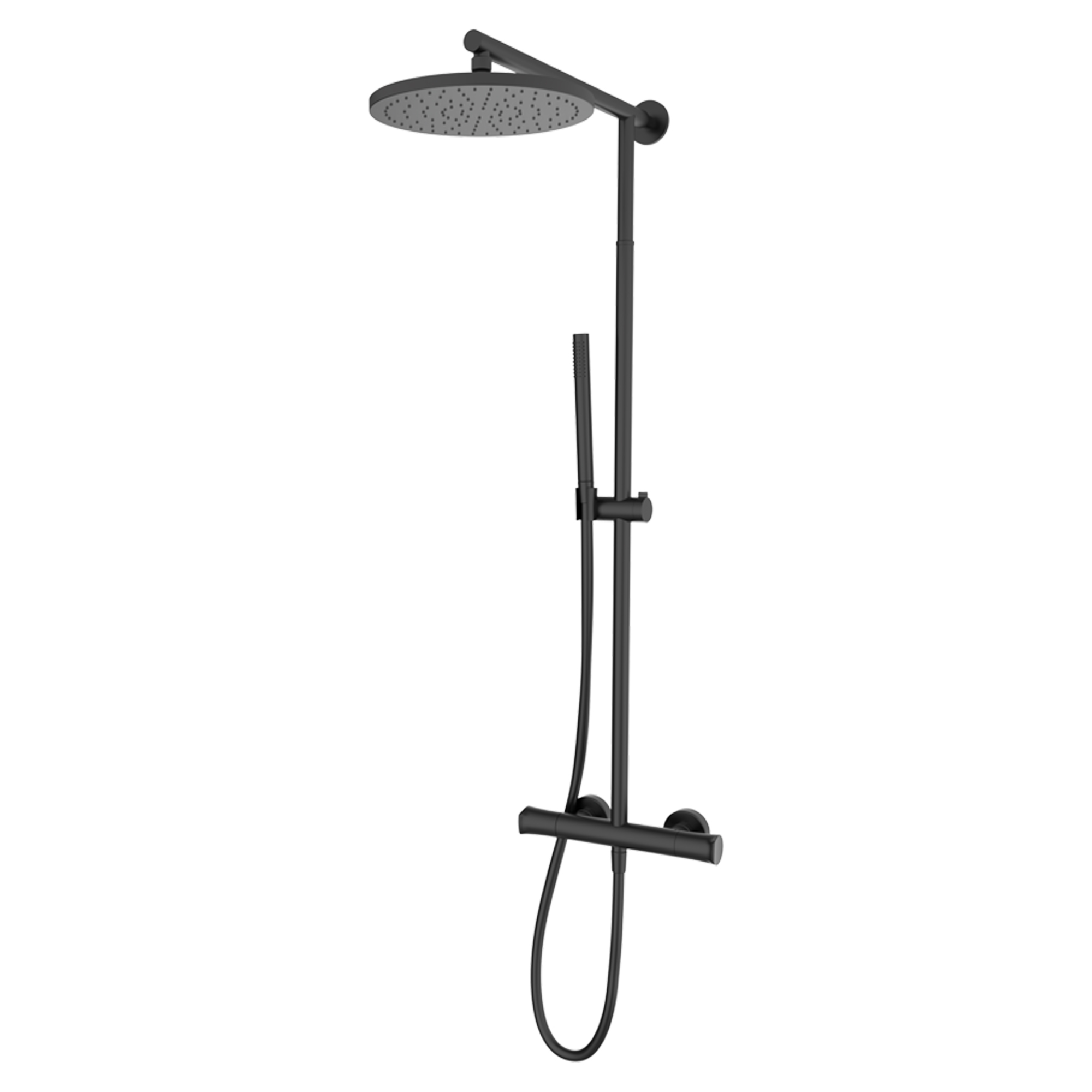 Brusesæt Havren Metal Sort Mat med Termostat & Antidrypsystem