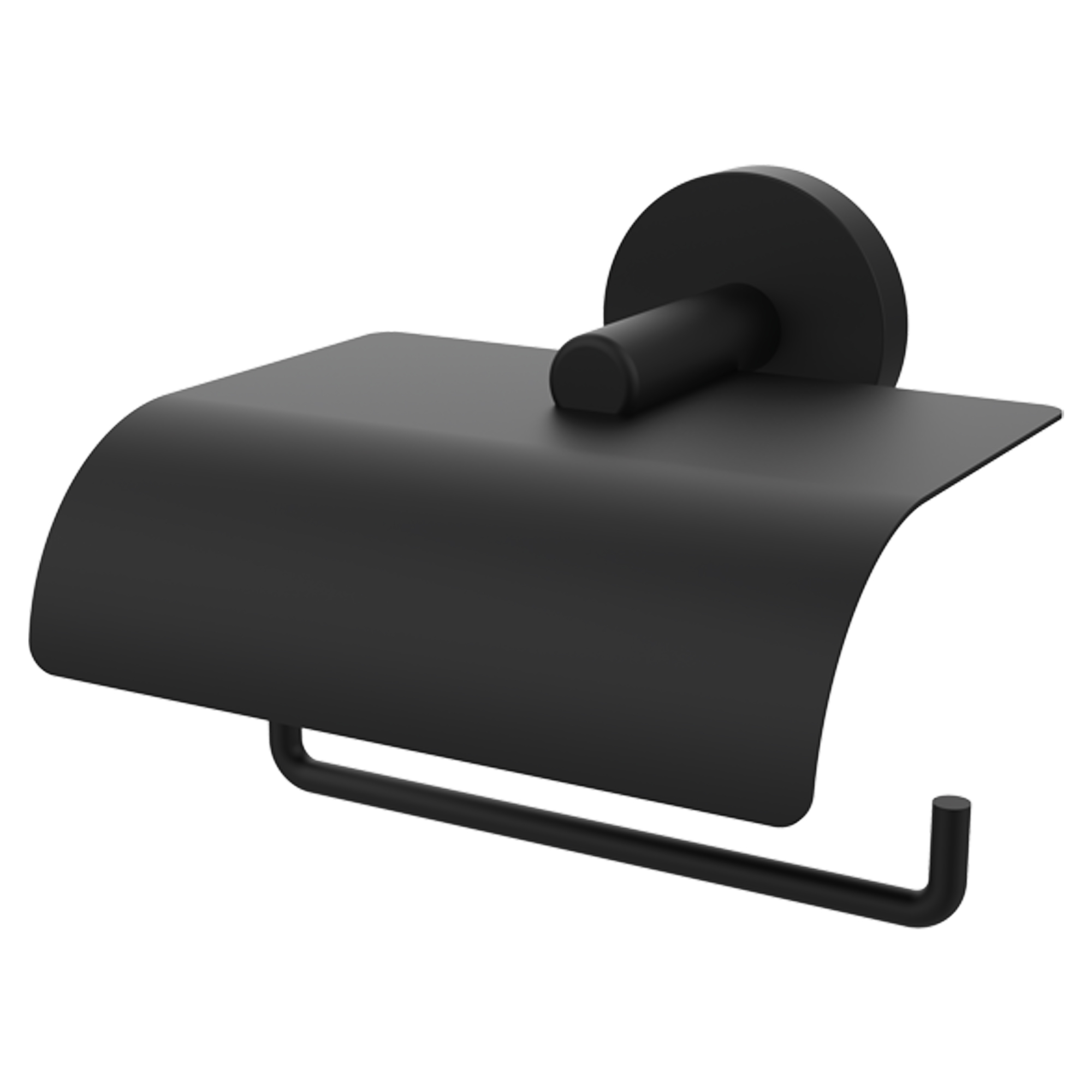 Toiletpapirholder med Låg Arven Sort Mat