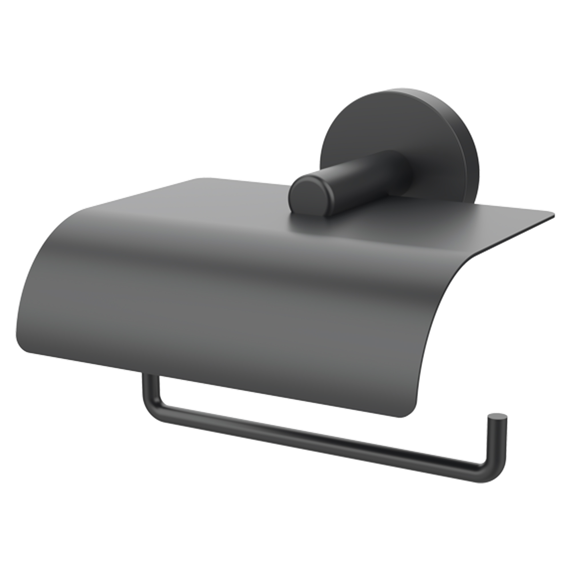 Toiletpapirholder med Låg Arven Metal Sort Mat