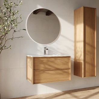 Underskab <strong>Ekskär</strong>  Forår 80 cm med Vask Hvid Blank