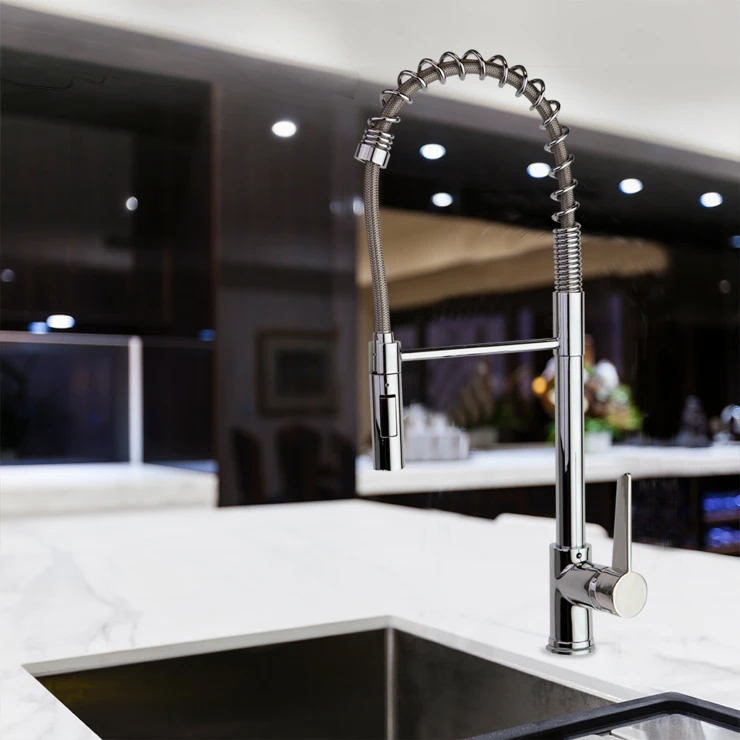 Køkkenarmatur Veltis Krom Blank med Udtræksslange