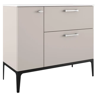 Underskab Krom <strong>Ombra</strong>  Beige 100 cm Höger med Vask Hvid & Ben