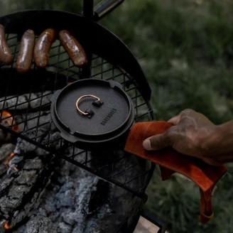 Barebones Stegepande med Låg <strong>Ferroa</strong>  Støbejern Sort Ø 15 cm