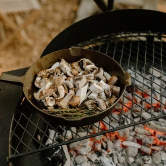 Barebones Stegepande med Låg <strong>Ferroa</strong> Støbejern Sort Ø 25 cm