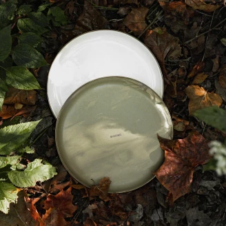 Barebones Sæt med Tallerkener 2 stk <strong>Ivra</strong>  Oliv