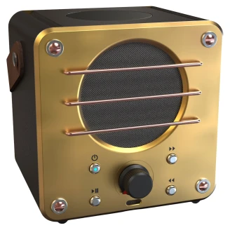 Barebones Højttaler <strong>Block Tower</strong>  Guld, Sort