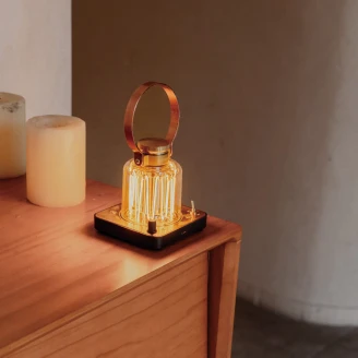 Barebones Lanterne <strong>Block Tower</strong>  Guld, Sort