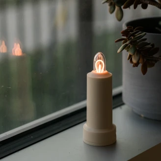 Barebones LED Lys <strong>Candle</strong>  Lysegrå