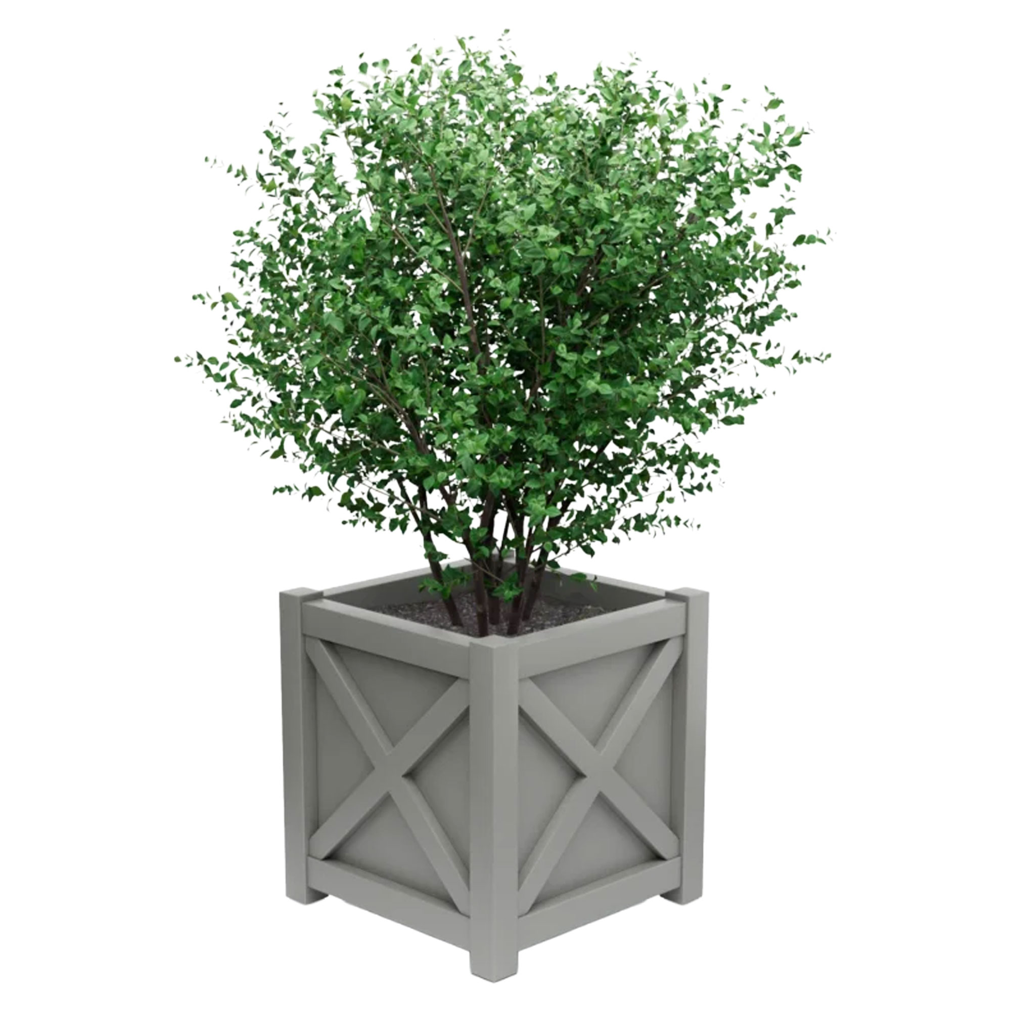 Udendørskrukke Metal Berkley Støvgrå 60 cm