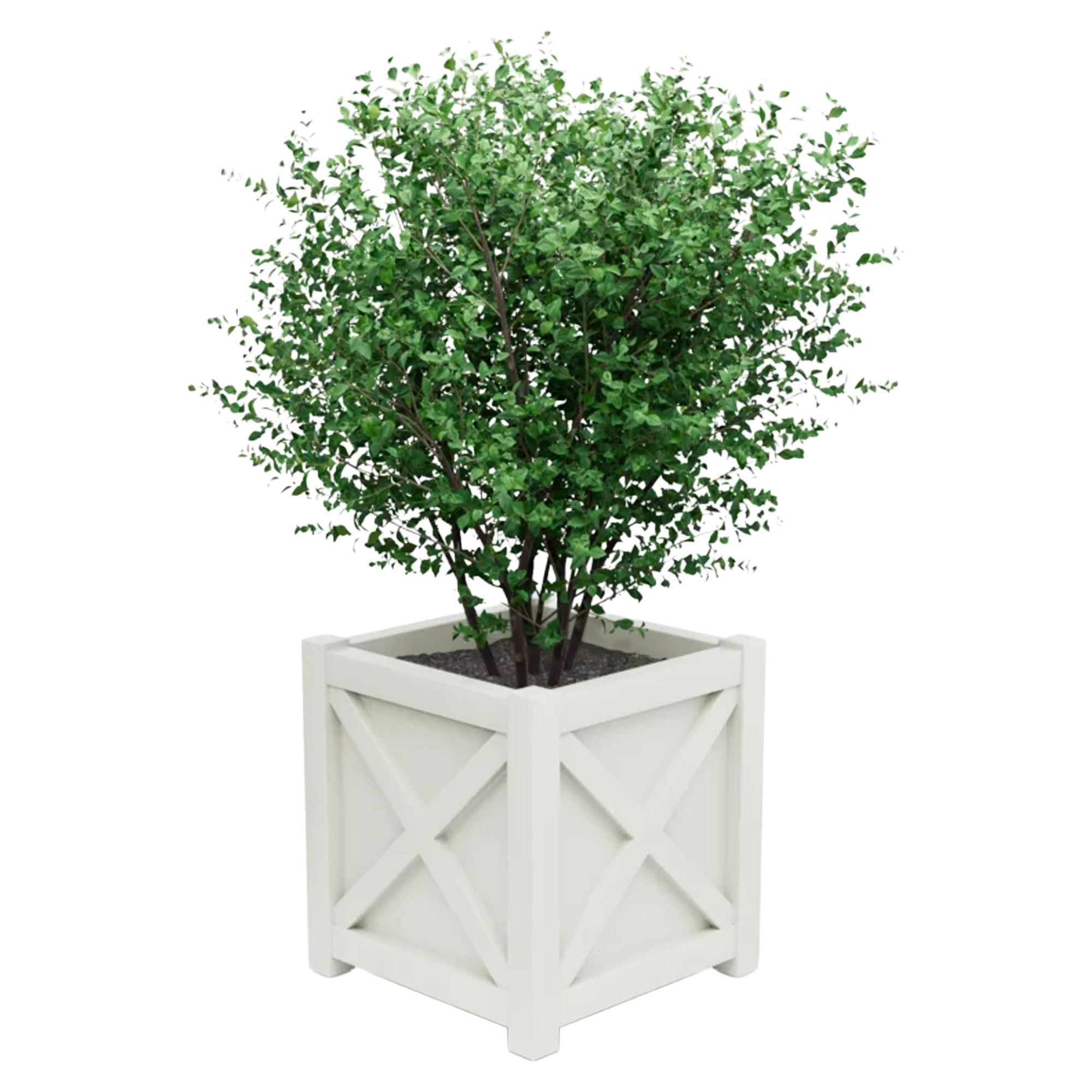 Udendørskrukke Metal Berkley Hvid 60 cm