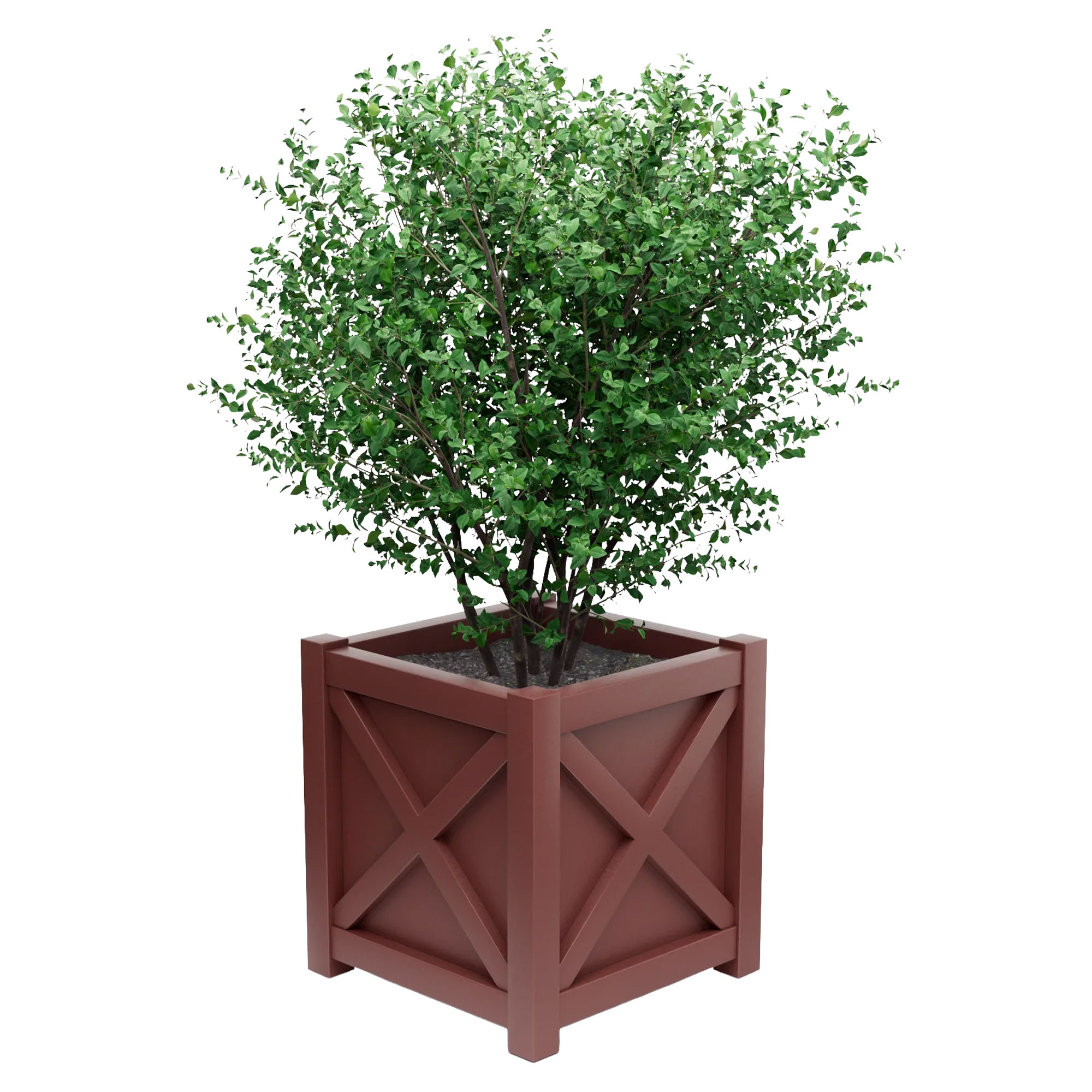 Udendørskrukke Metal Berkley Rubinrød 60 cm