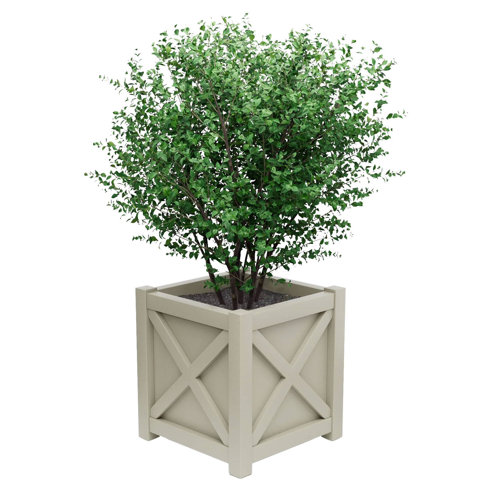 Udendørskrukke Metal Berkley Småstensgrå 75 cm