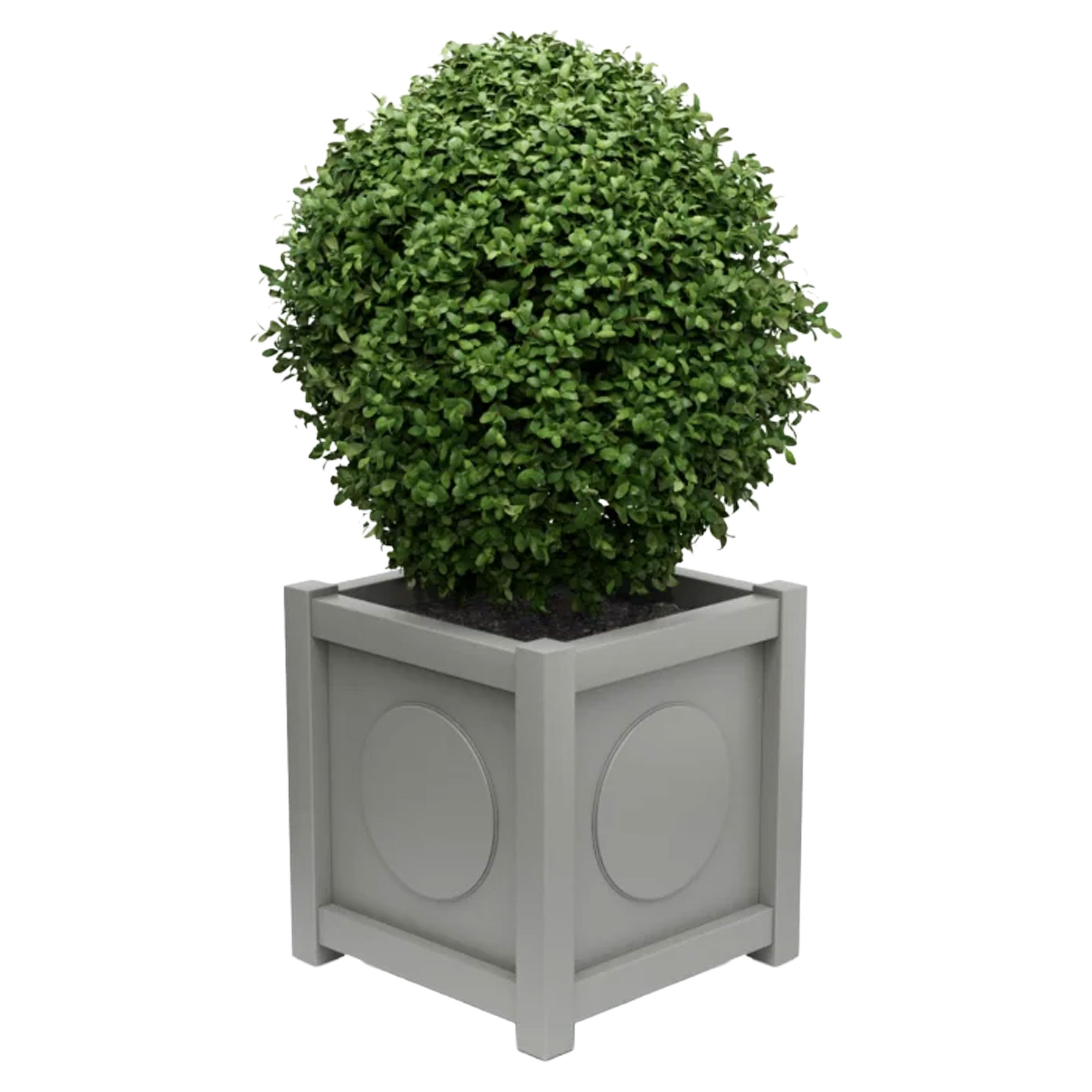 Udendørskrukke Metal Marseille Støvgrå 60 cm