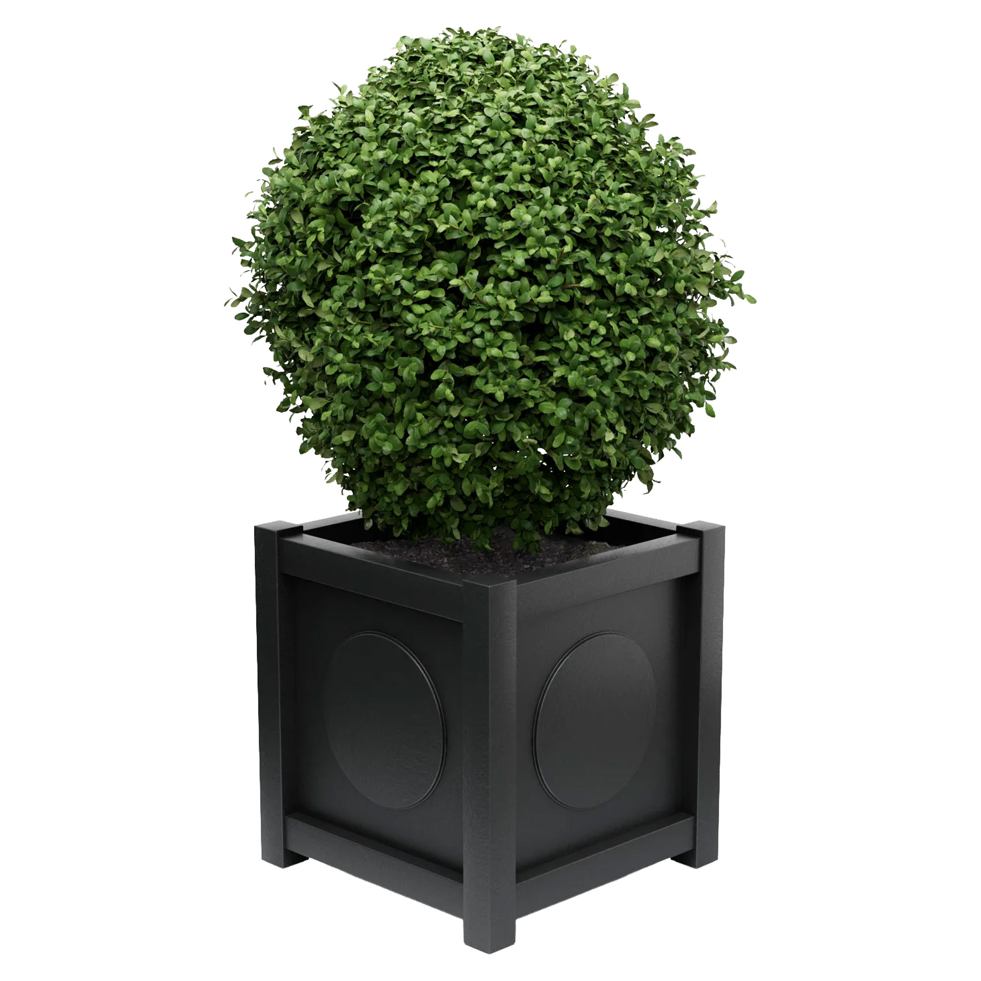 Udendørskrukke Metal Marseille Sort 60 cm