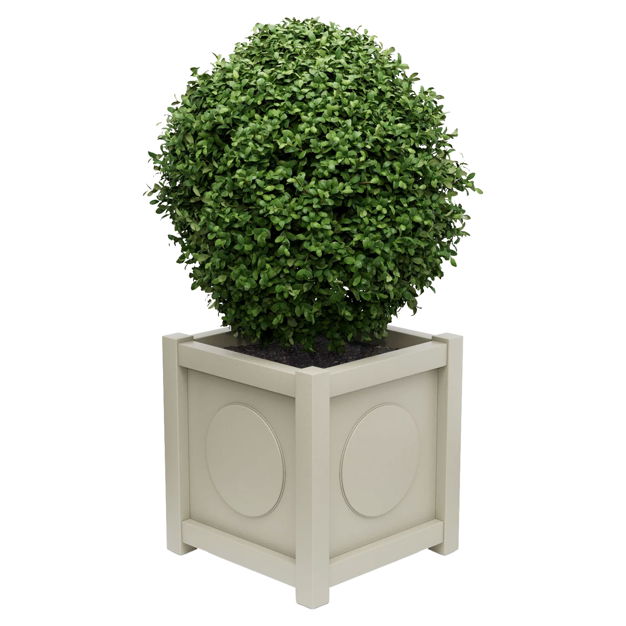 Udendørskrukke Metal Marseille Småstensgrå 60 cm