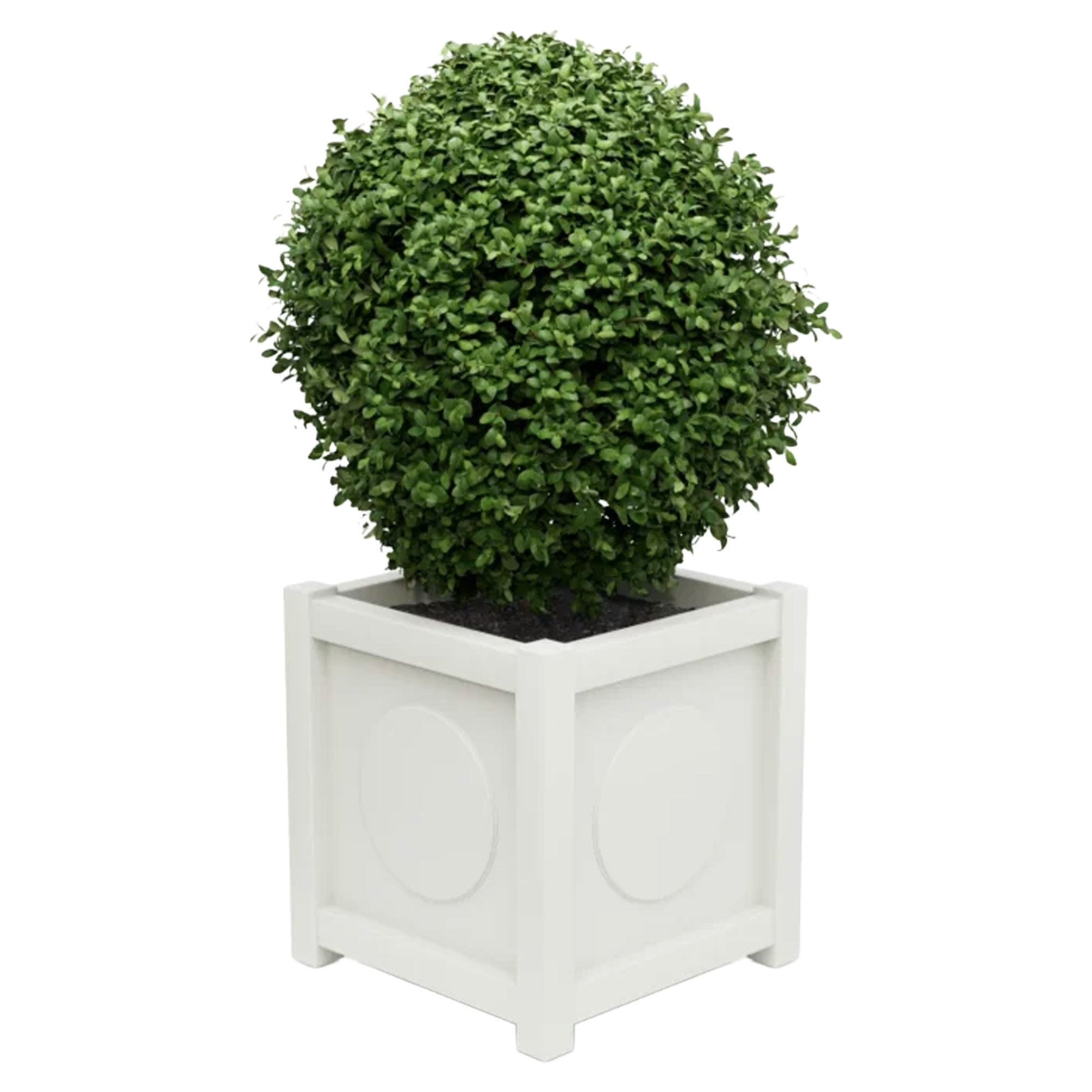 Udendørskrukke Metal Marseille Hvid 75 cm