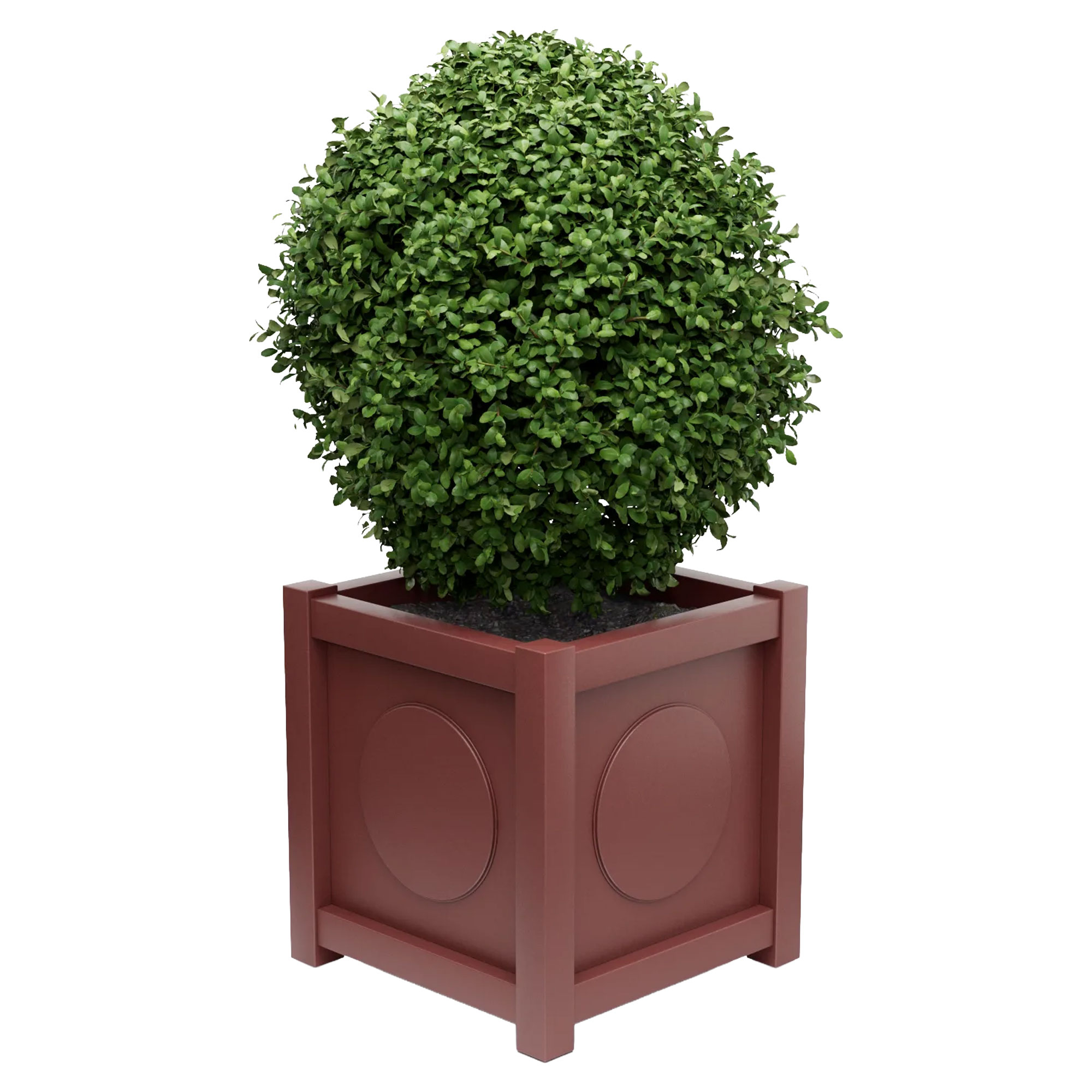 Udendørskrukke Metal Marseille Rubinrød 75 cm