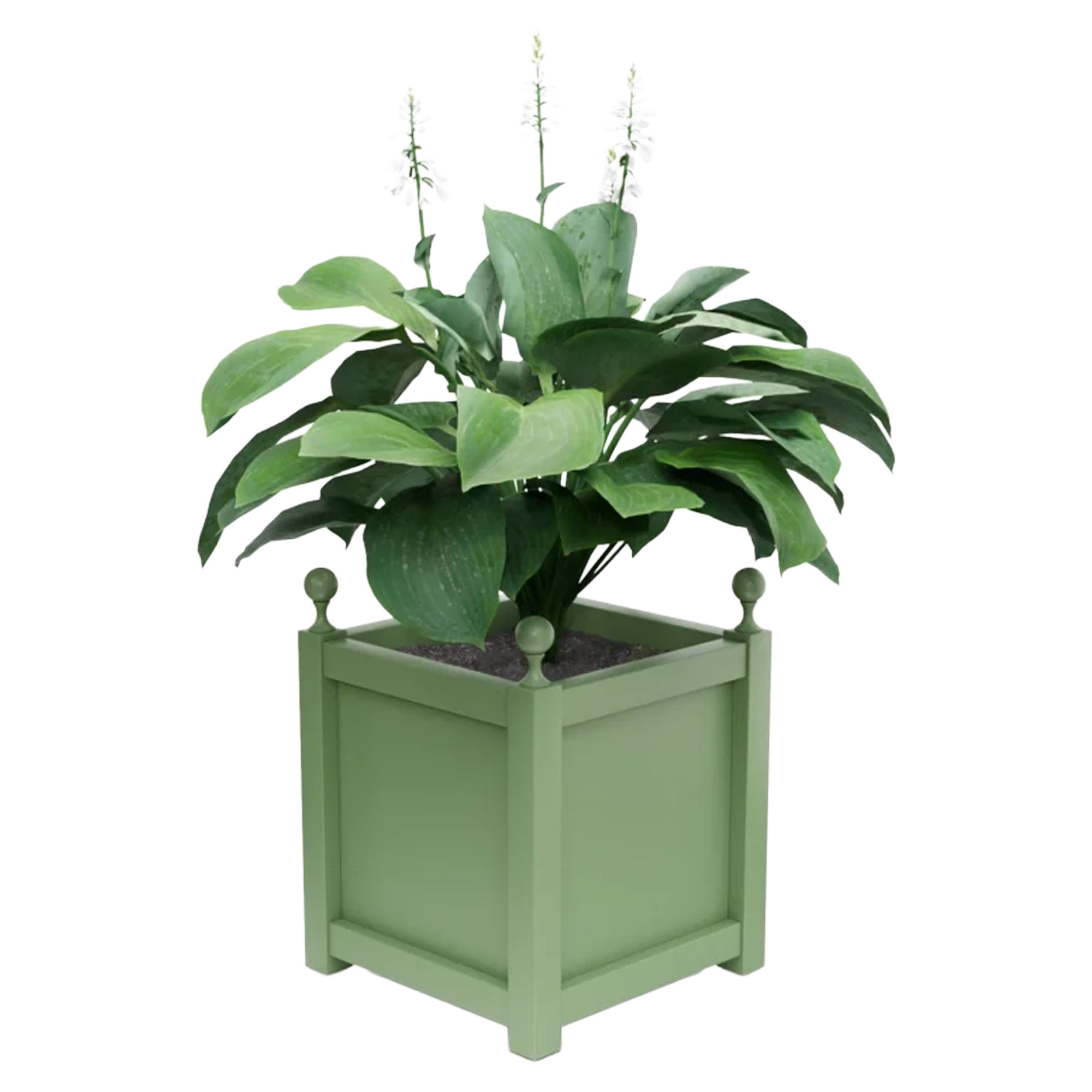 Udendørskrukke Metal Elmsford Lysegrøn 60 cm med Dekorative Kugler