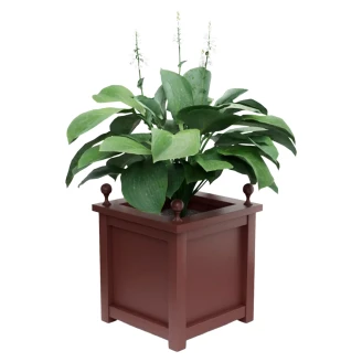 Udendørskrukke Metal <strong>Elmsford</strong> Rubinrød 75 cm med Dekorative Kugler & Overkant