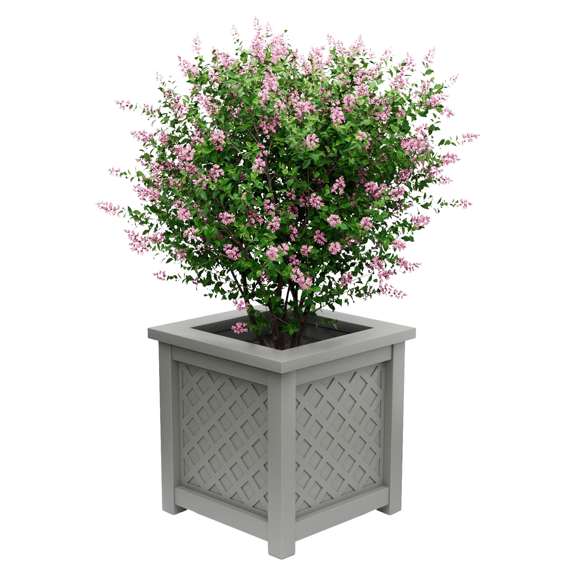 Udendørskrukke Metal Bloomsbury Støvgrå 75 cm med Dekorativ Overkant