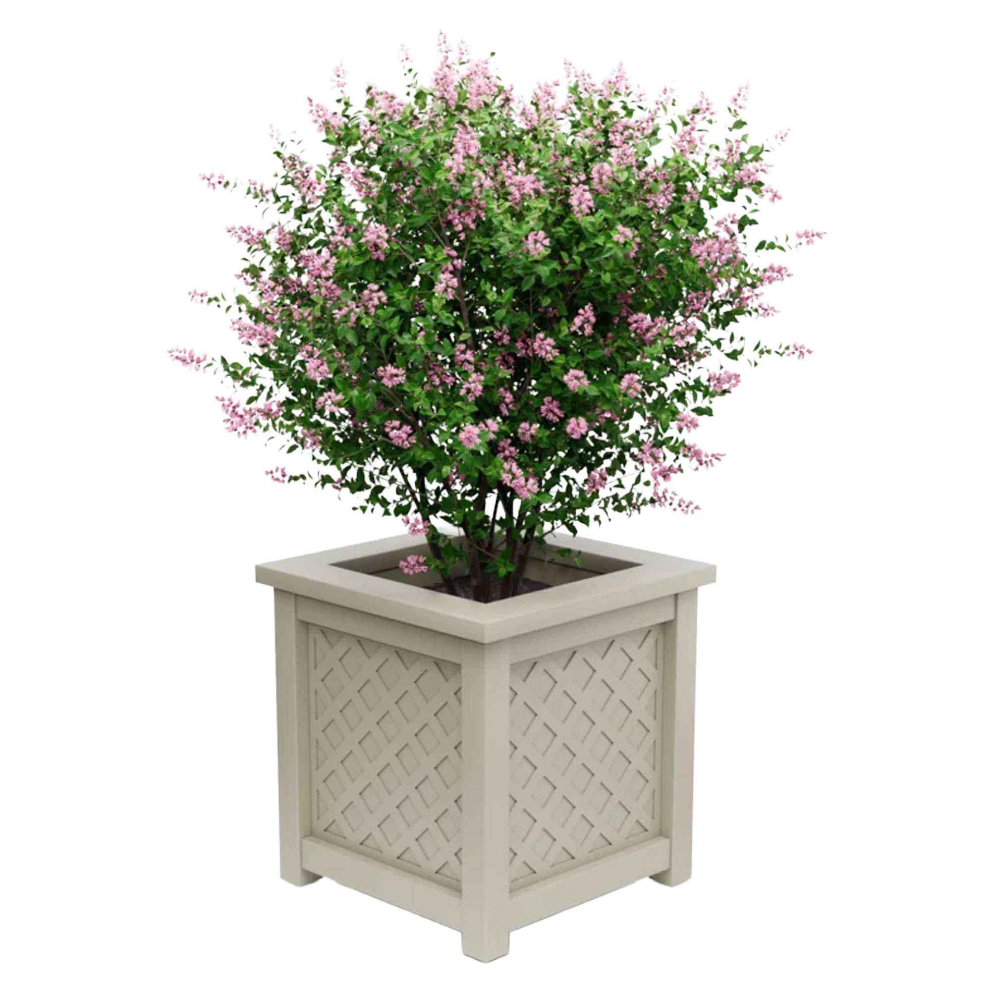 Udendørskrukke Metal Bloomsbury Småstensgrå 75 cm med Dekorativ Overkant