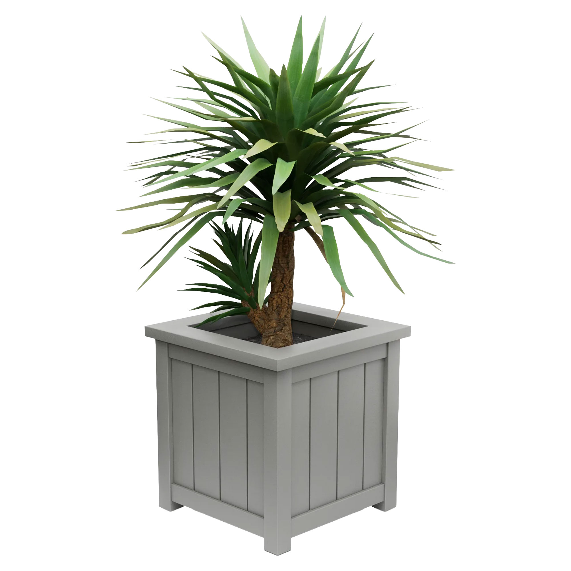 Udendørskrukke Metal Edenbridge Støvgrå 75 cm med Dekorativ Overkant