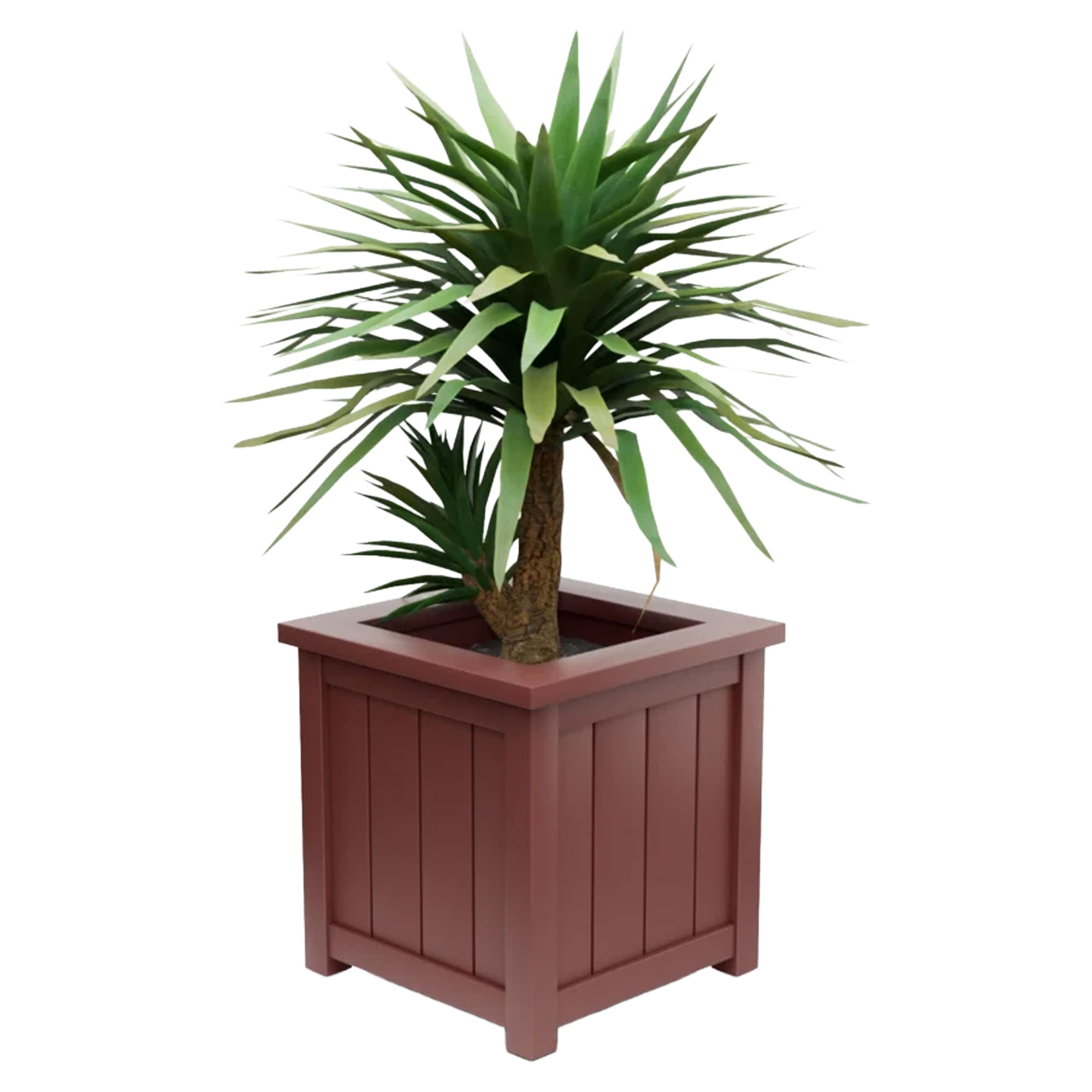 Udendørskrukke Metal Edenbridge Rubinrød 75 cm med Dekorativ Overkant