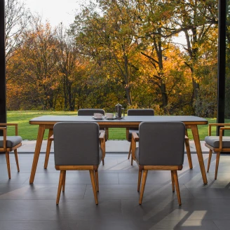 Udendørsbord <strong>Claydon</strong>  Grå, Træ 230x95 cm