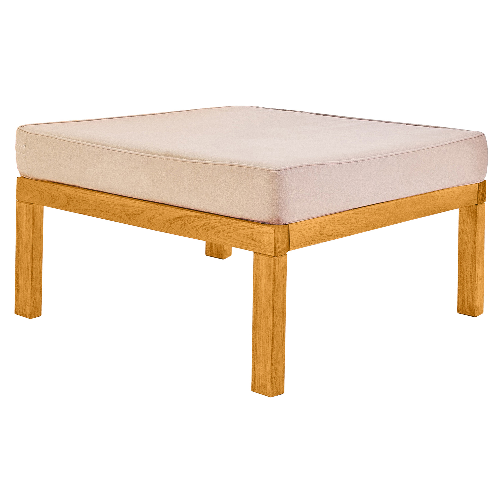 Udendørsfodpall Merrick Beige, Træ