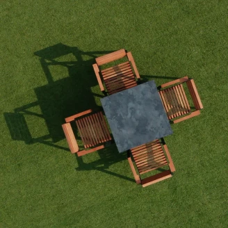 Udendørsbord <strong>Rosavia</strong>  Sort 80x80 cm