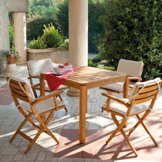 Udendørsbord <strong>Creston</strong>  Træ 90x90 cm