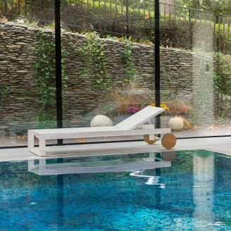 Solseng med Hjul <strong>Eldross</strong>  Hvid, Træ