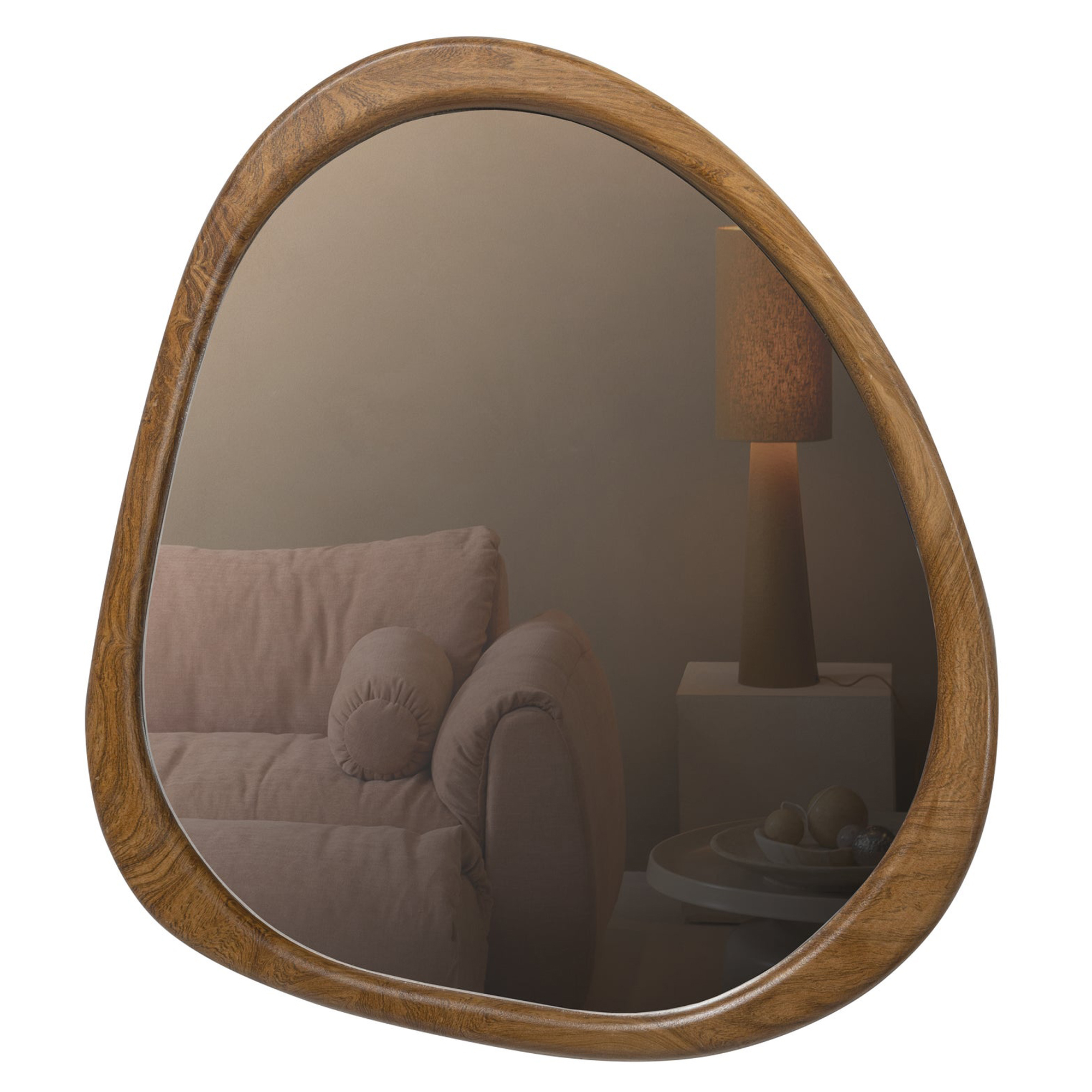 Woood Spejl Leif Beige 48x44 cm